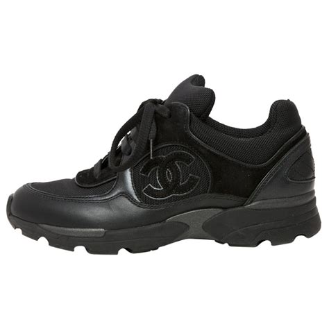 grey black chanel trainers|chanel black trainers women.